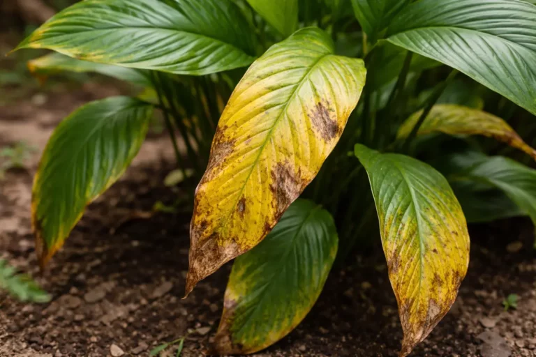 treating yellowing leaves on my with visible browning or spots on leaves