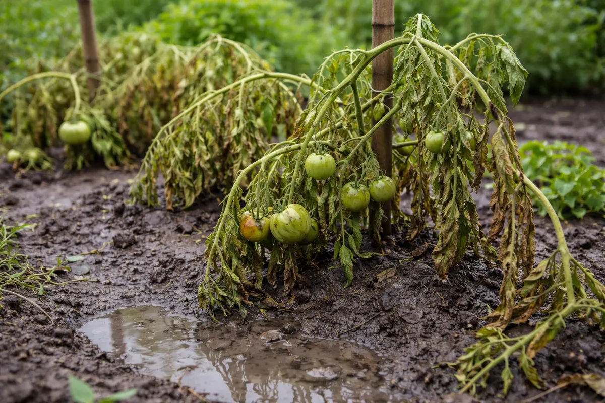 what to do after rain with wilting visibly in real garden soil