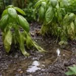 what to do if herbs are with wet soil around the base
