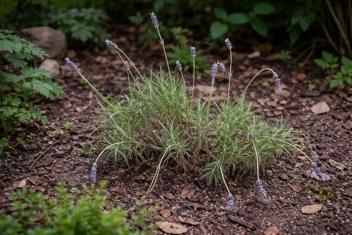 what to do if lavender plants wilting visibly in real garden soil