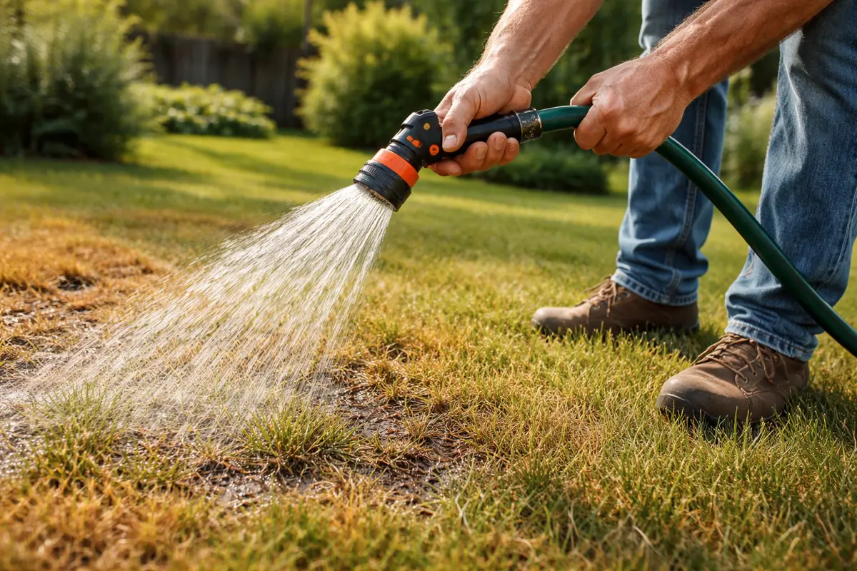 what to do if lawn starts browning during water browning grass immediately