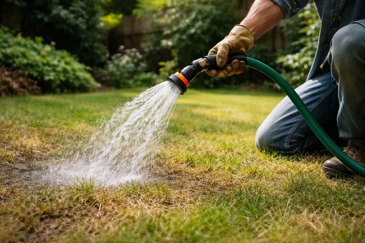 what to do if lawn turns water deeply to prevent future yellowing