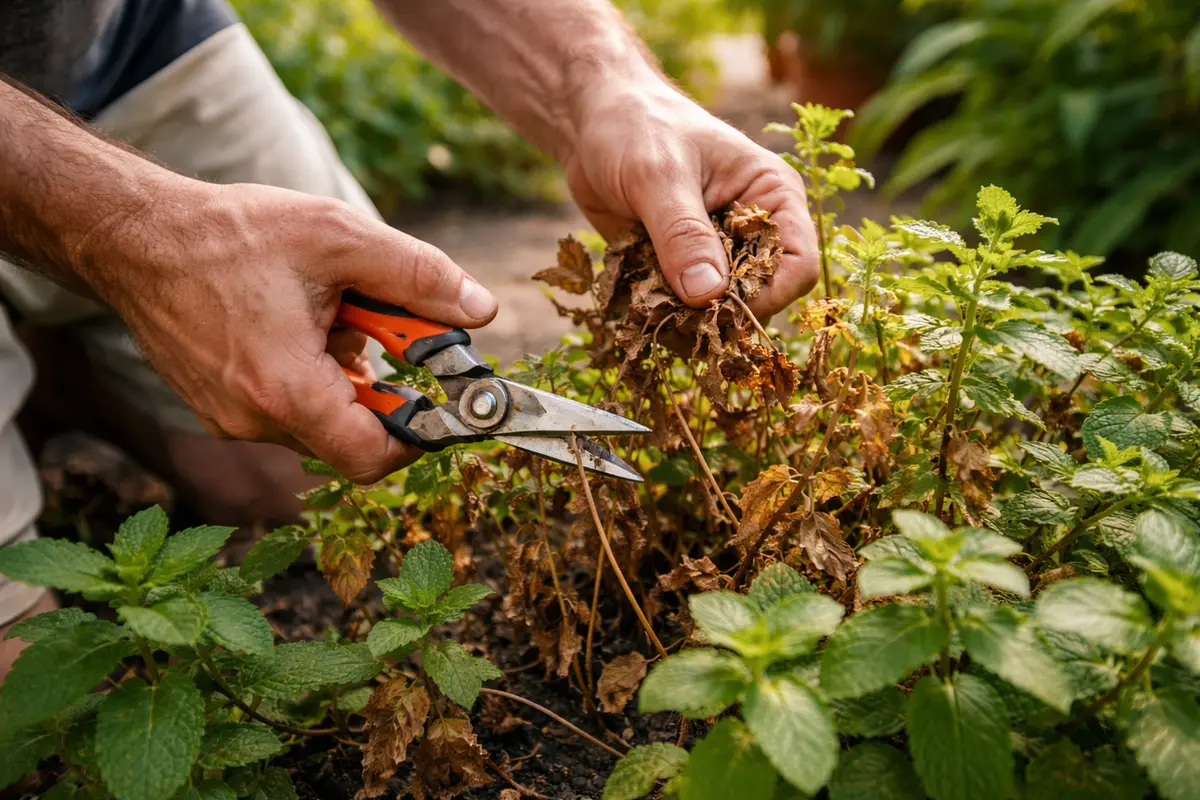 what to do if mint trim brown mint leaves for urgent relief
