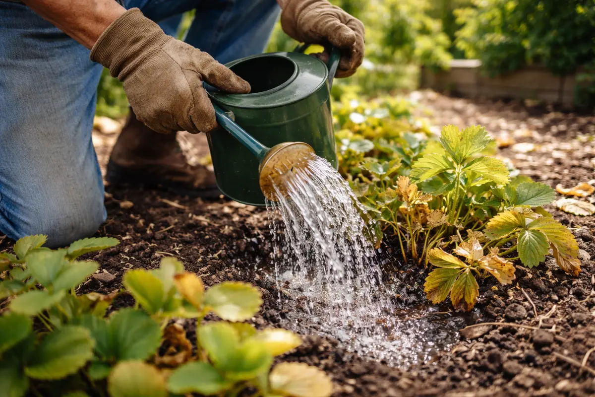 what to do if strawberry plants revive strawberry plants with deep watering