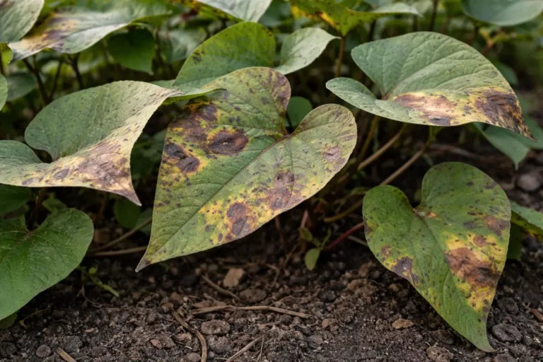 what to do if sweet with visible browning or spots on leaves