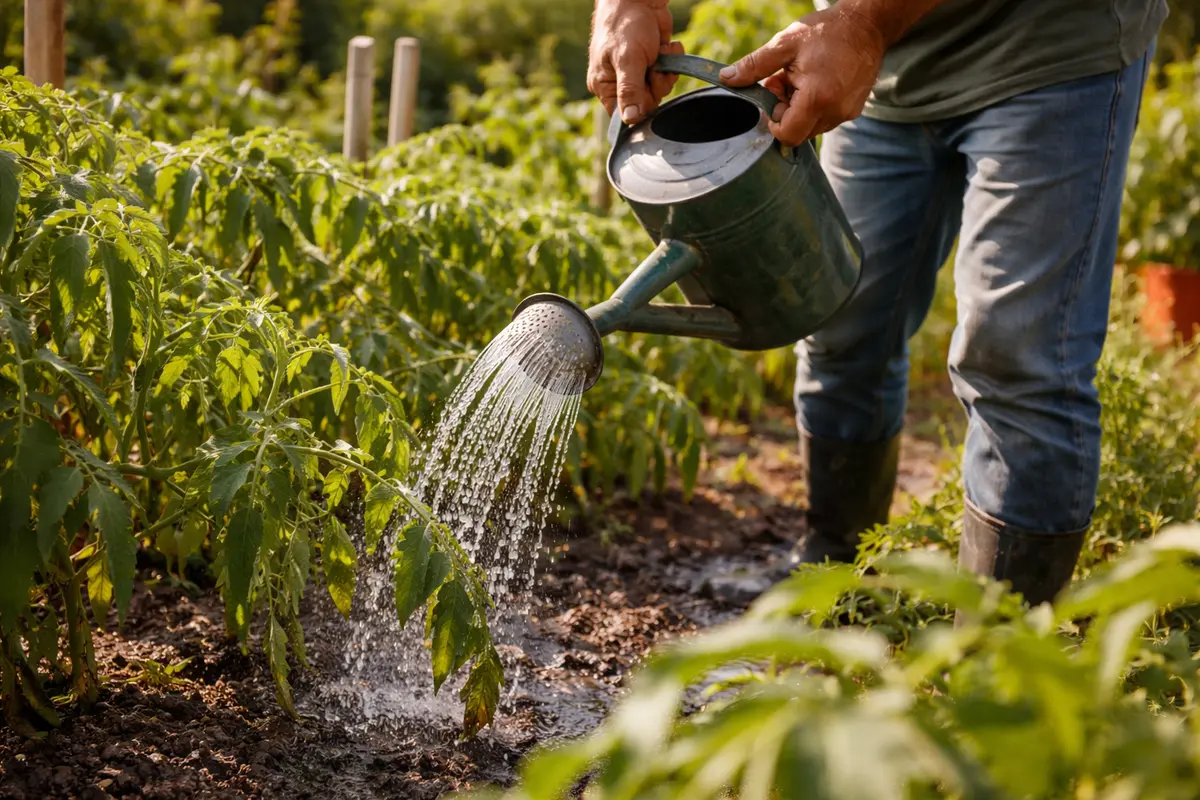 what to do if tomato plants water tomato plants immediately during heat