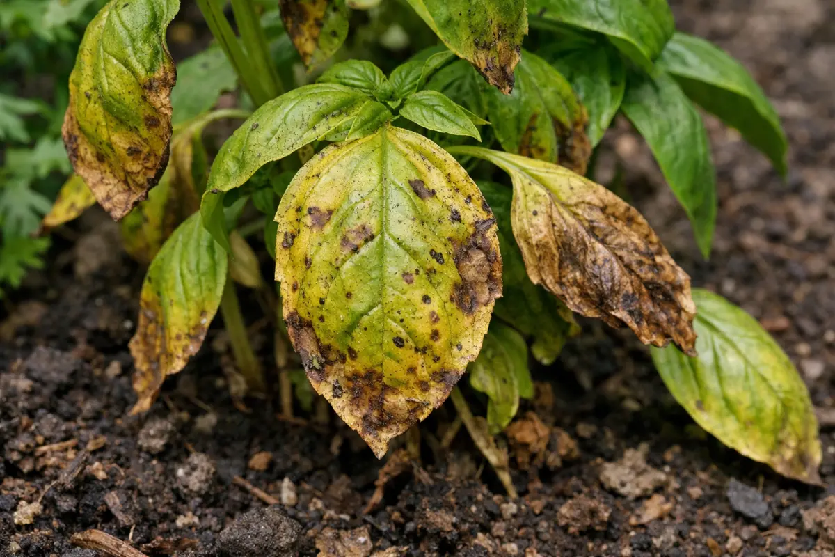 what to do if your with visible browning or spots on leaves