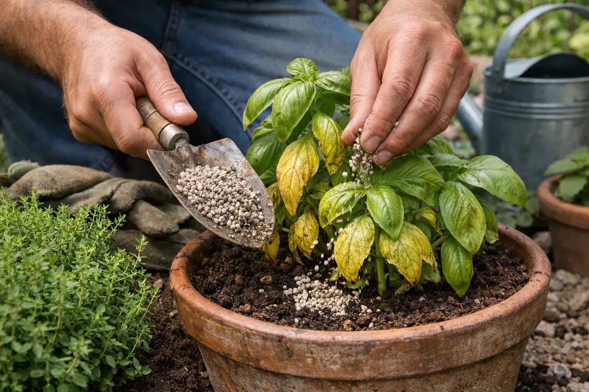 what to do if your herbs nourish herbs to revive yellowing foliage