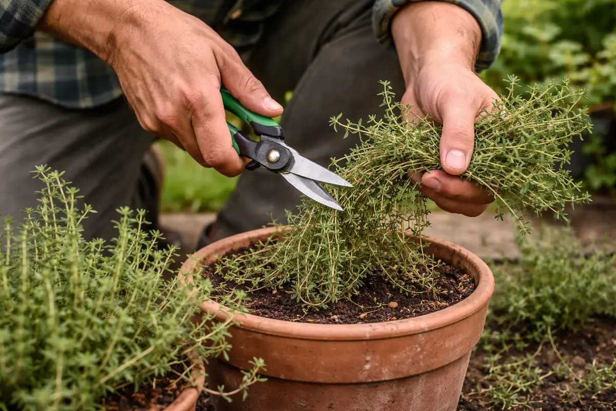 what to do if your thyme trim drooping thyme to encourage growth