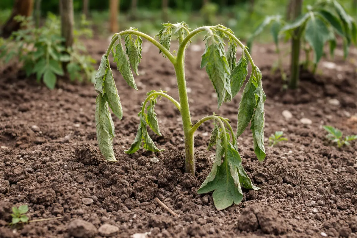 what to do if your tomato wilting visibly in real garden soil