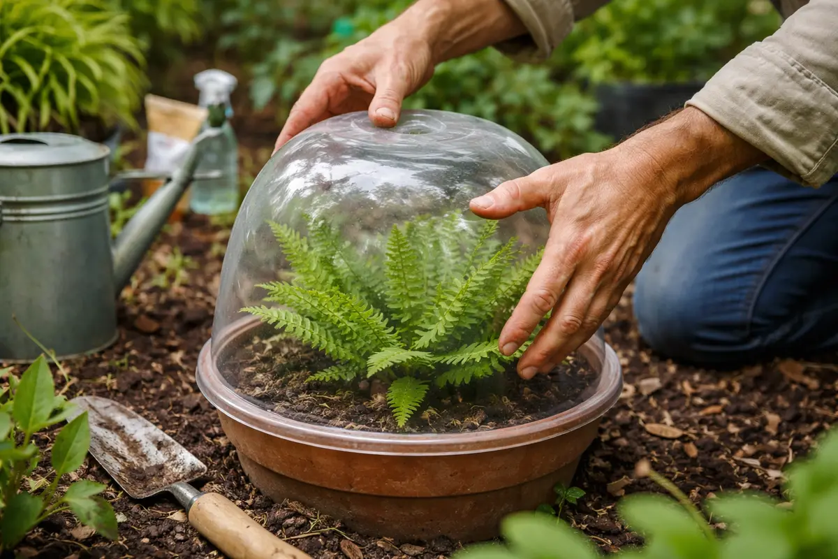 what to do when an indoor create humid environment to protect ferns