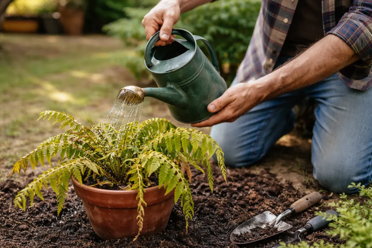 what to do when an indoor water your fern immediately if wilting