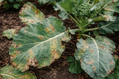 what to do when broccoli with visible browning or spots on leaves