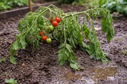 what to do when cherry tomato wilting visibly in real garden soil