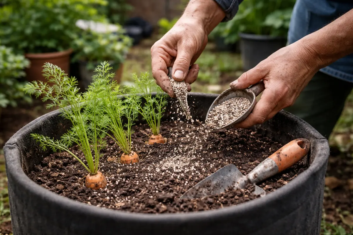 what to do when container carrots add nutrients to help carrot recovery