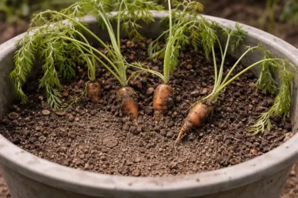 what to do when container carrots wilting visibly in real garden soil