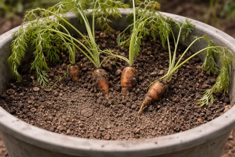 what to do when container carrots wilting visibly in real garden soil