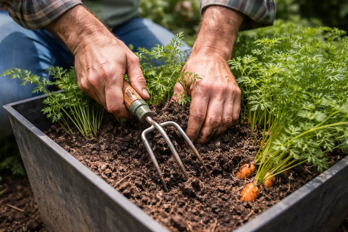 what to do when container carrots improve soil aeration for stronger carrots