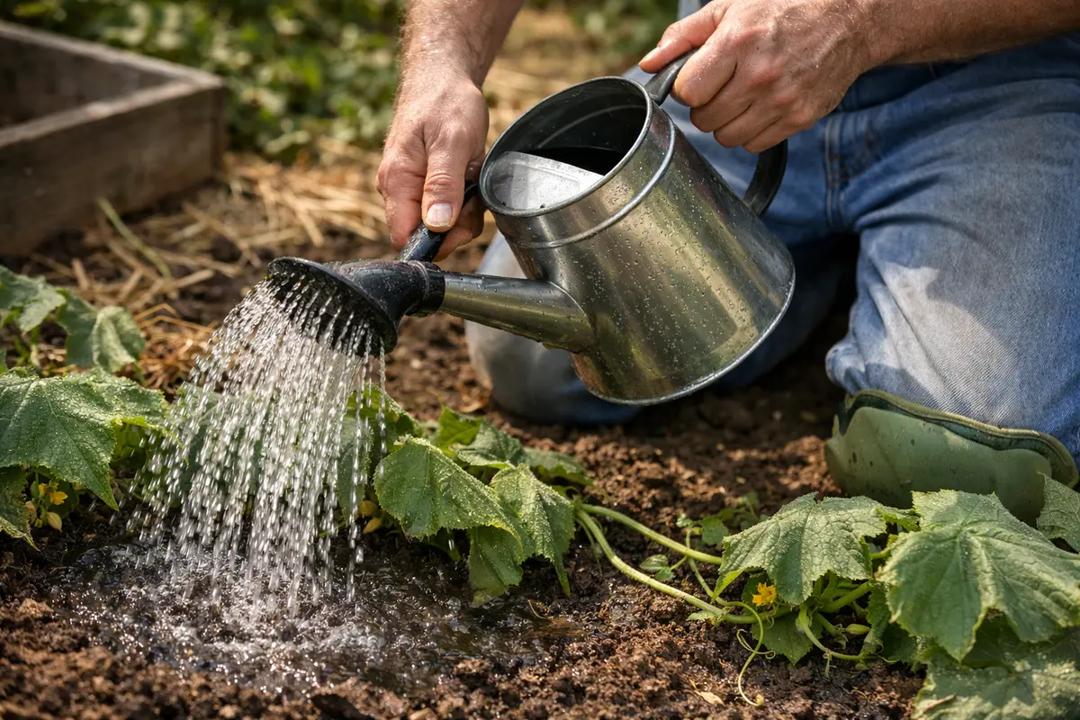 what to do when cucumber water cucumber plants smartly in hot weather