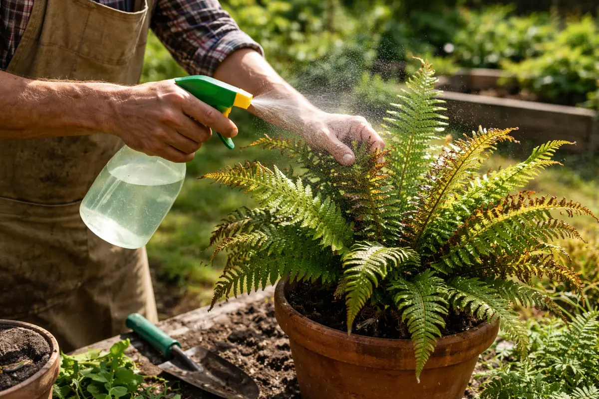 what to do when fern leaves give fern extra humidity to recover