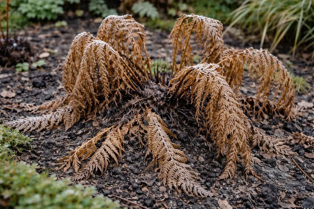 what to do when ferns show wilting visibly in real garden soil