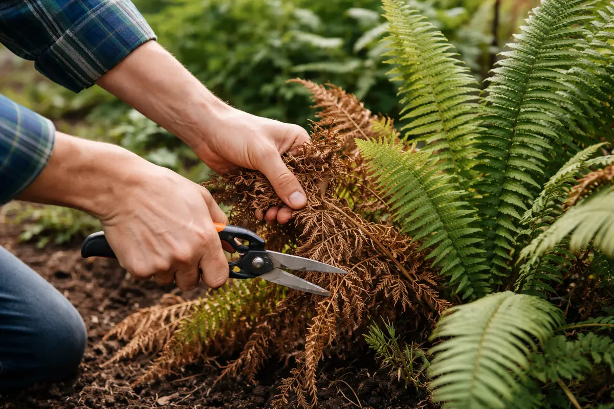 what to do when ferns show signs trim wilting fern leaves promptly