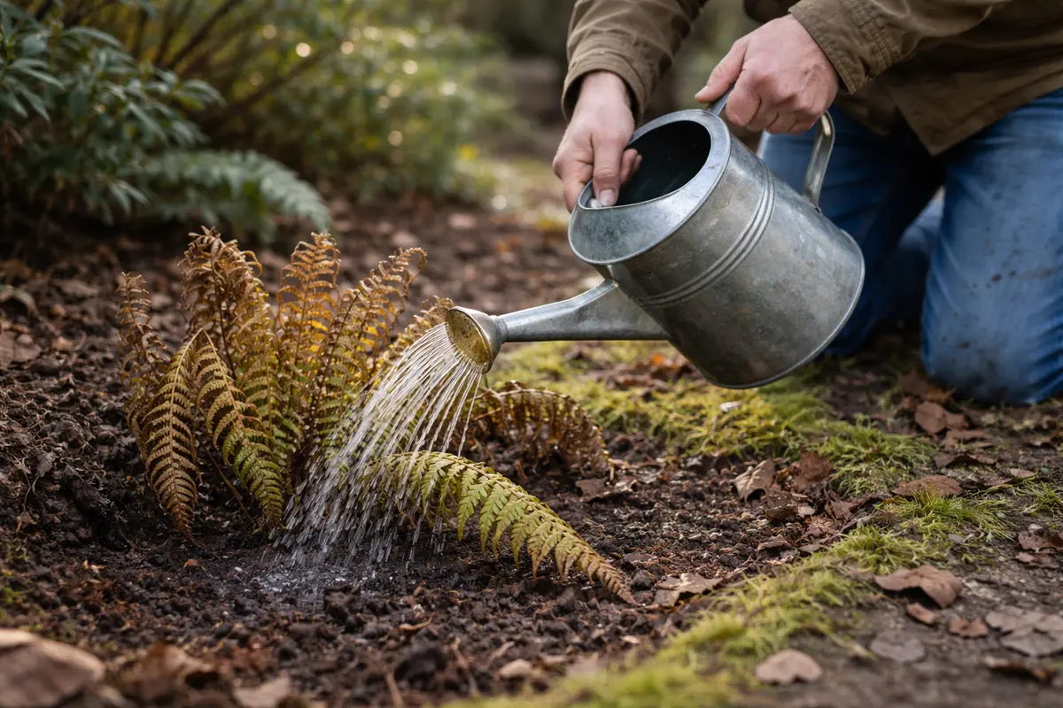what to do when ferns show water sparingly to aid fern recovery