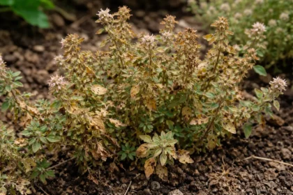 what to do when flowering with visible browning or spots on leaves