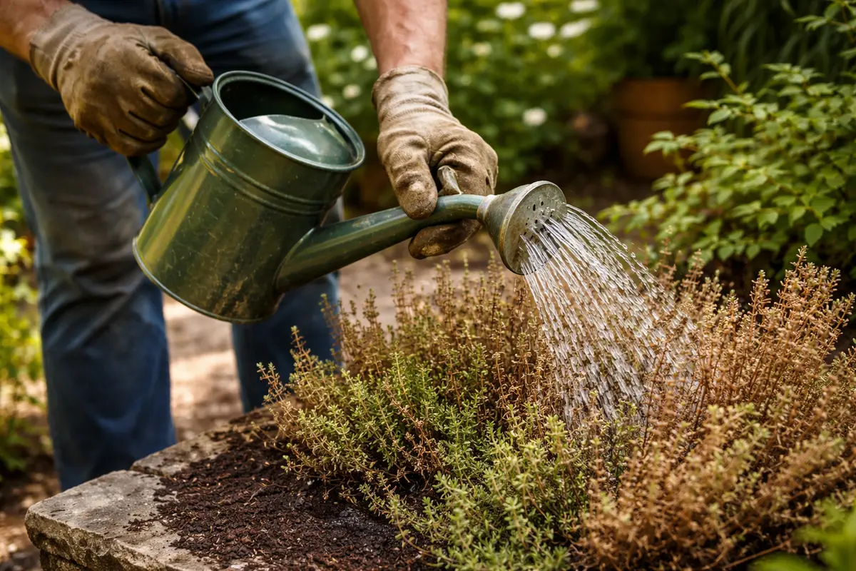 what to do when flowering water thyme to aid recovery from heat