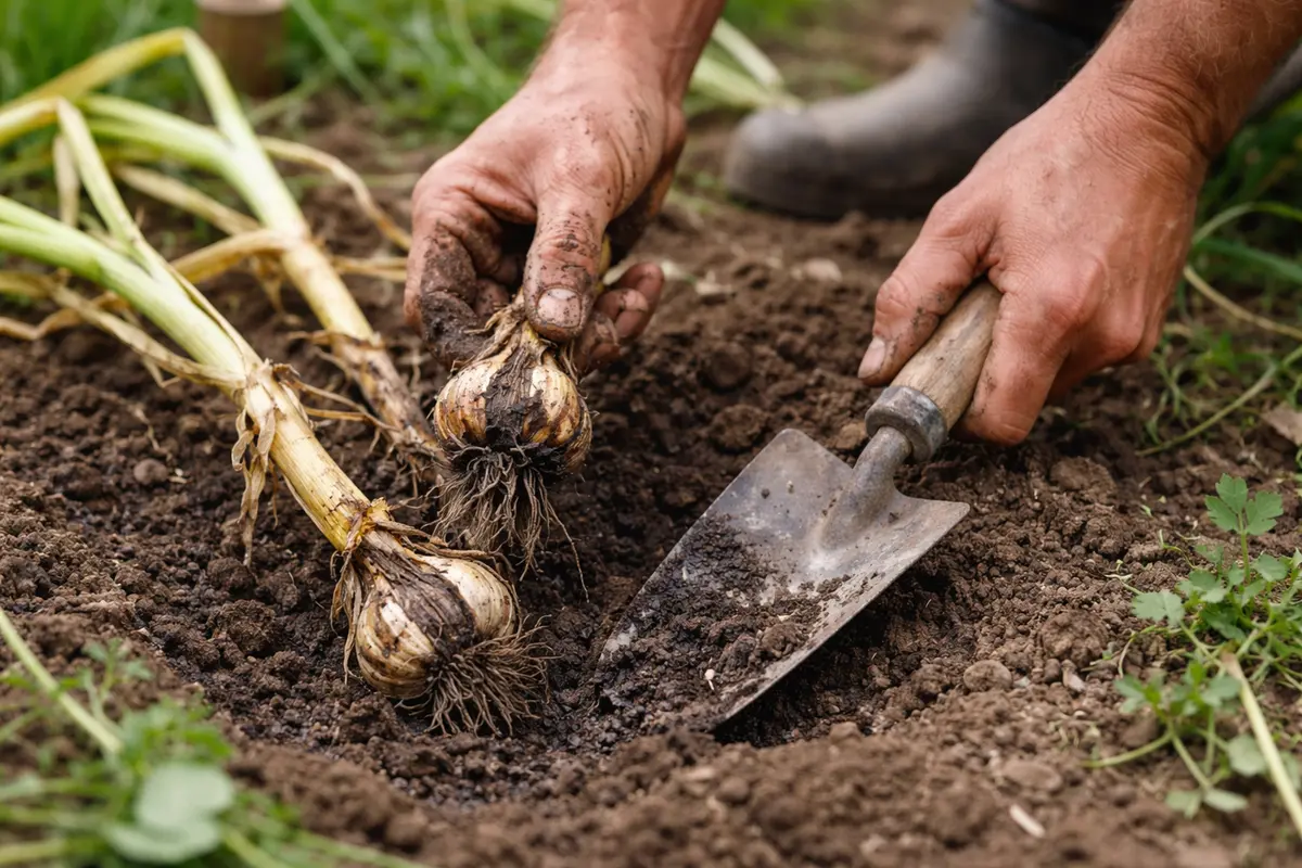 what to do when garlic bulbs dig up rotting garlic bulbs immediately