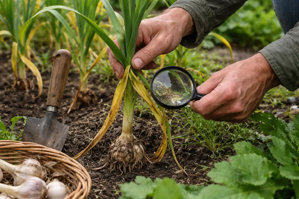 what to do when garlic plants yellow inspect garlic for pest infestations