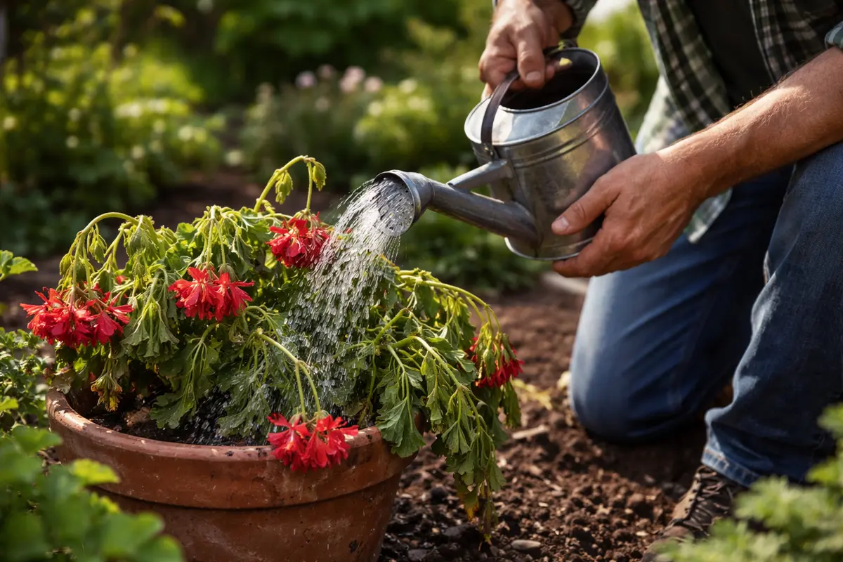what to do when geraniums show signs of water wilting geraniums immediately