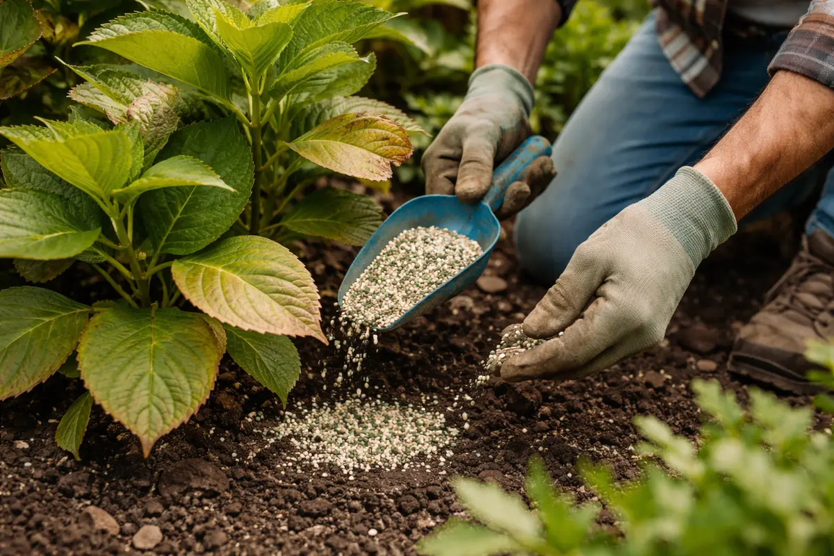 what to do when hydrangea leaves turn fertilize hydrangeas for leaf recovery