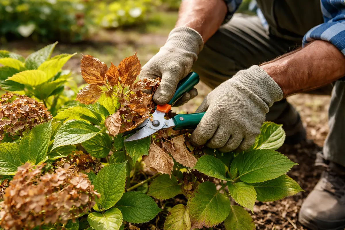 what to do when hydrangea leaves turn trim brown hydrangea leaves quickly