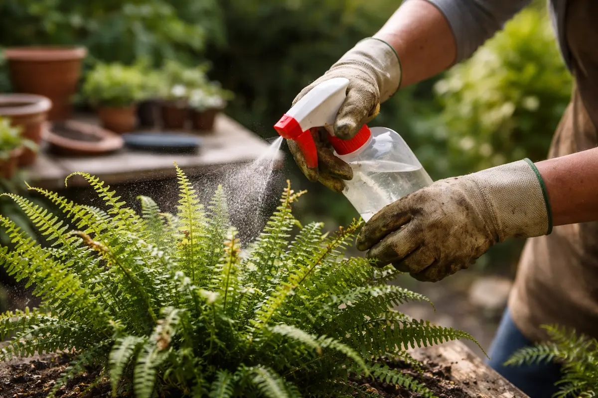what to do when indoor fern mist ferns to aid leaf recovery