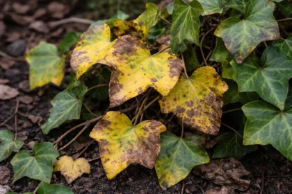 what to do when ivy with visible browning or spots on leaves