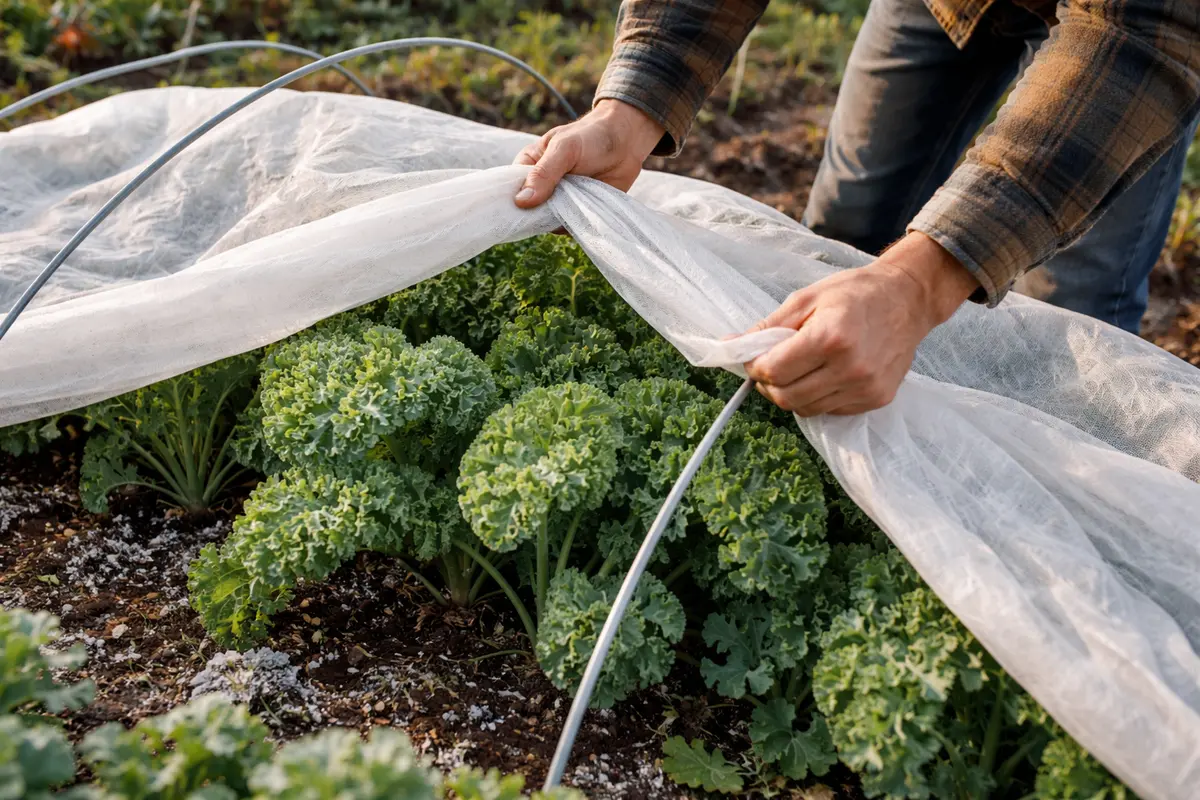 what to do when kale cover kale plants to shield from frost