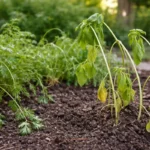 what to do when leggy growth wilting visibly in real garden soil