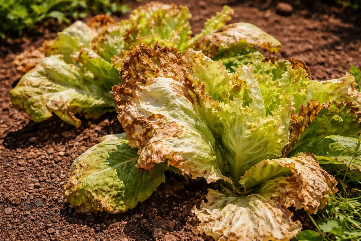 what to do when lettuce with scorched leaf edges in harsh sun