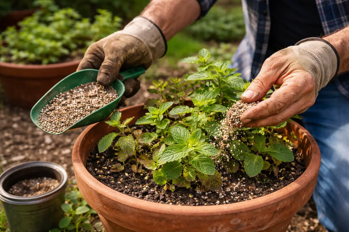 what to do when mint leaves start restore mint with nutrient-rich fertilizer