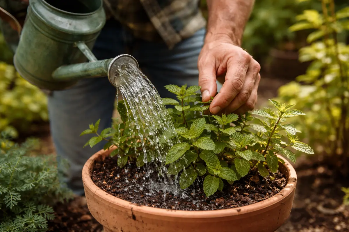 what to do when mint water mint leaves properly during dry seasons