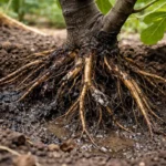 what to do when my fig with unhealthy roots showing in soil