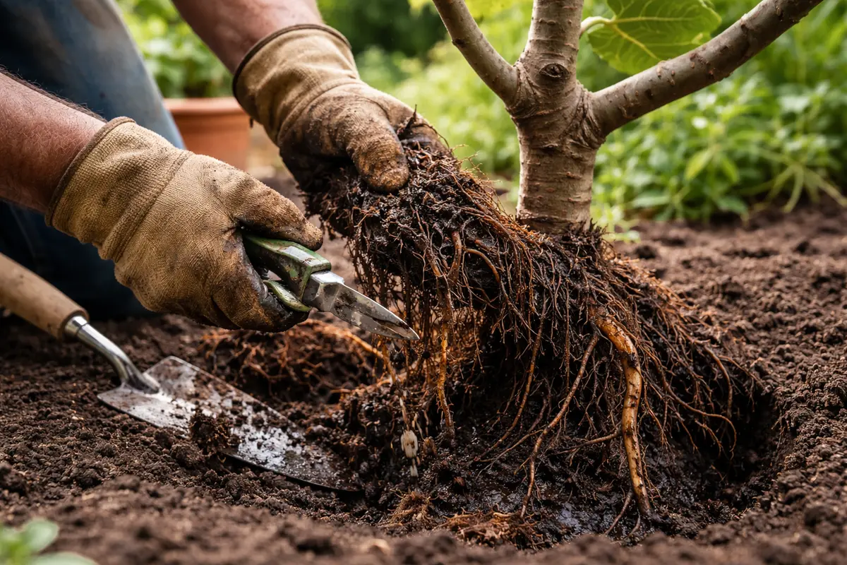 what to do when my fig remove soft roots from fig tree