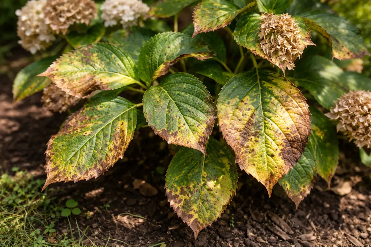 what to do when my with visible browning or spots on leaves