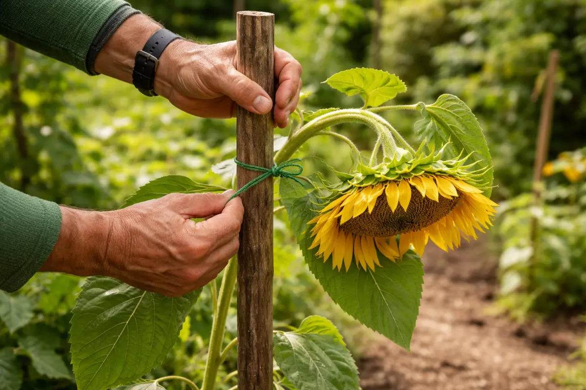 what to do when my sunflower heads support sunflower heads with staking