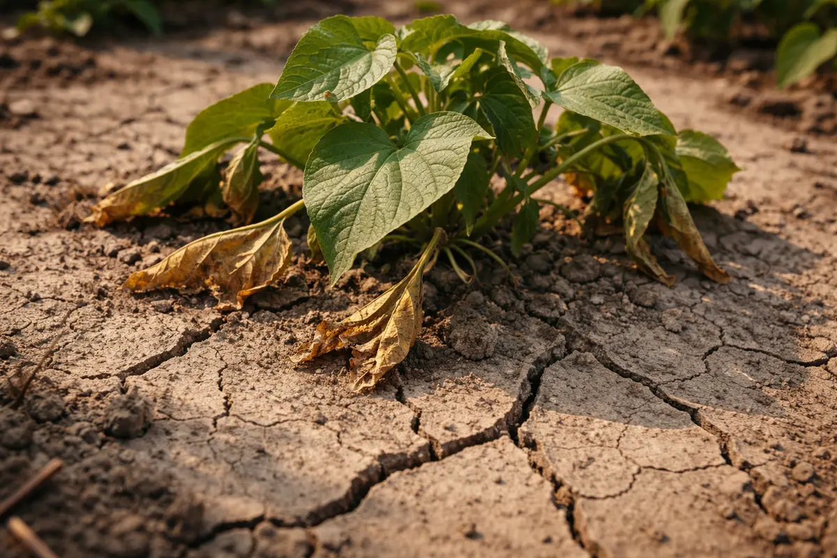 what to do when my with cracked dry soil around the plant