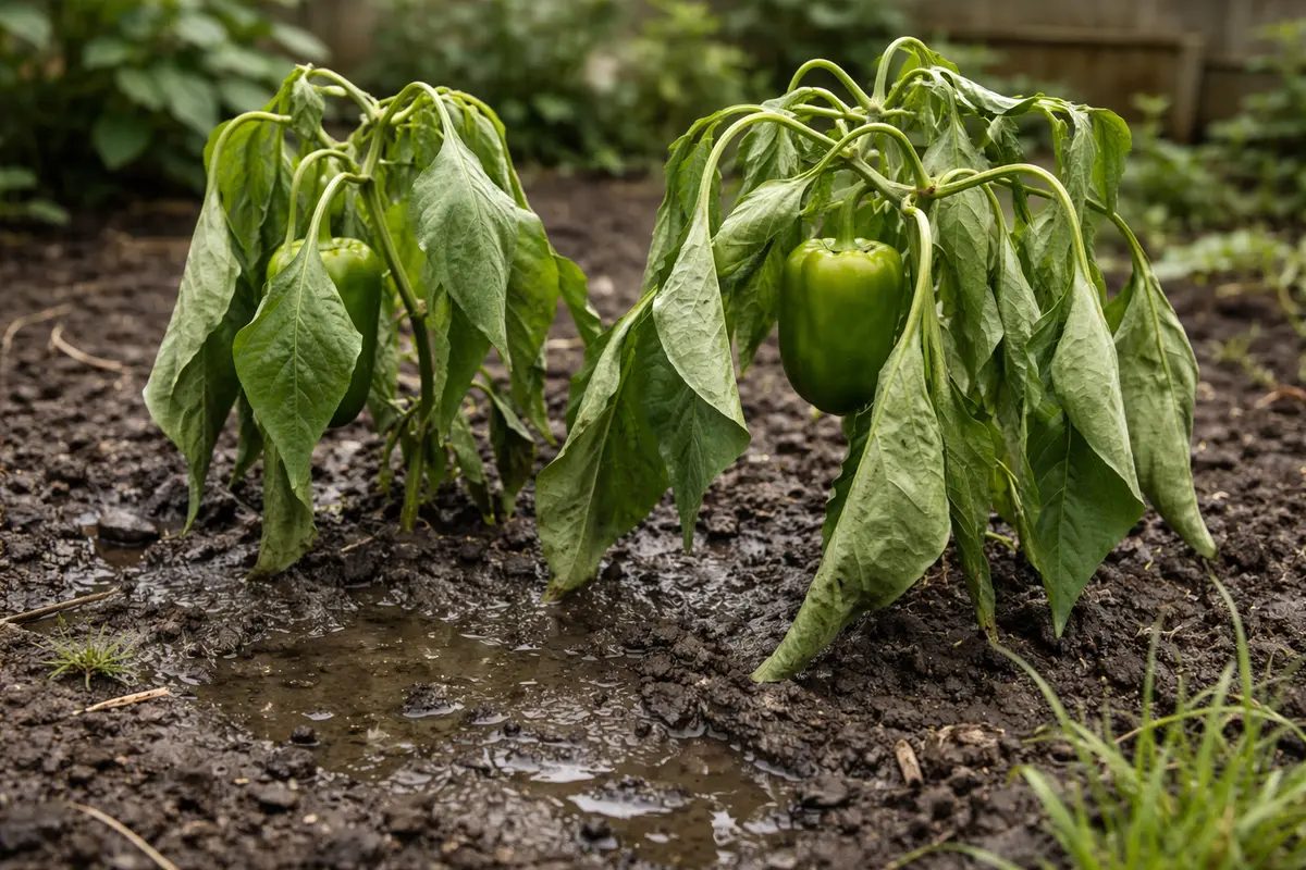 what to do when pepper plants wilting visibly in real garden soil