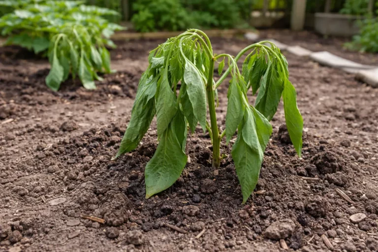 what to do when peppers droop wilting visibly in real garden soil