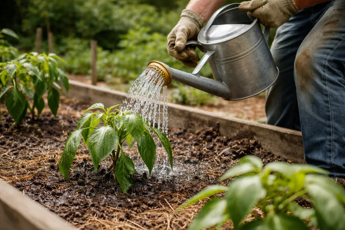 what to do when peppers droop water peppers immediately to combat drooping