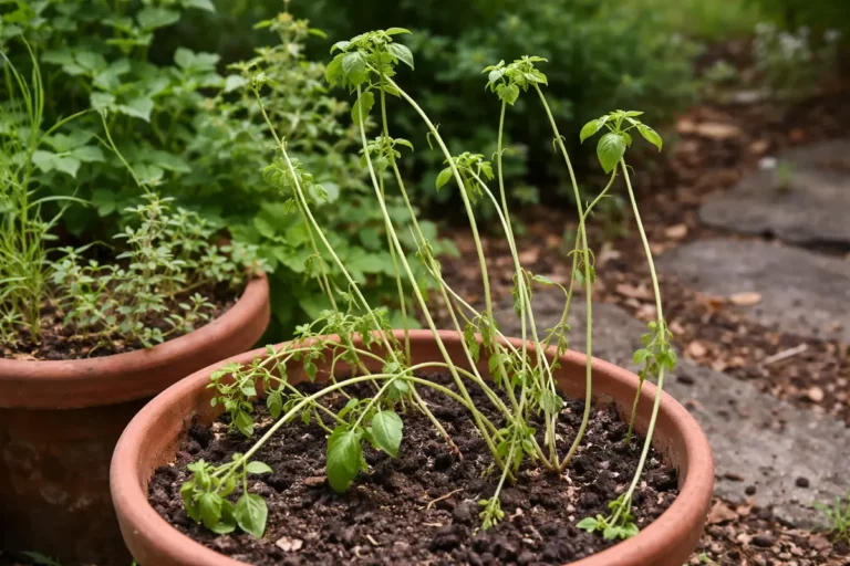 what to do when potted herbs wilting visibly in real garden soil